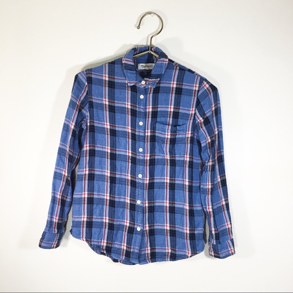 Madewell Shirt Plaid. Blue Sz. XS